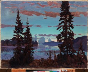 Noche Blanca. Pintura de Arkadi (Arkady) Alexandrovich Rylov (1870-1939), óleo sobre lienzo