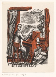 Ex libris de R. Tammelo de Arkadio Laigo