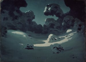 Manchas de luz de luna en el bosque. Invierno, 1898-1908