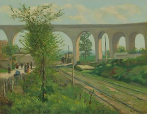 El Acueducto de Arcueil en el Cruce del Ferrocarril de Sceaux de Armand Guillaumin