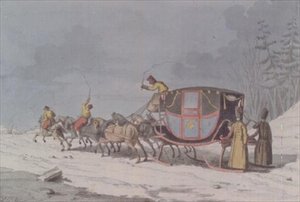 Caballo y Carroza en Trineos de 