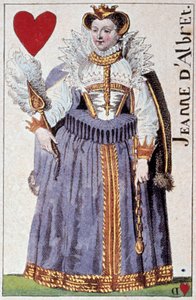 Representación de la Reina Juana de Albret (Juana III de Navarra) (1528-1572) madre de Enrique IV (1553-1610) (detalle) de Armand Gustave Houbigant