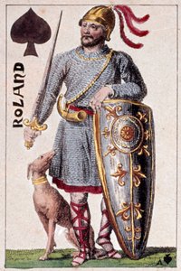 Representación del caballero Roldán (o Hroudland), Marqués de las Marcas de Bretaña (detalle) de Armand Gustave Houbigant