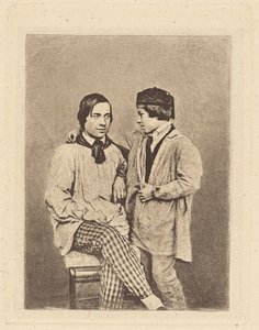 [Hombre y niño] de Armand Hippolyte Louis Fizeau