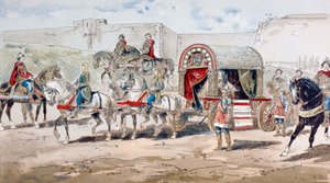 Un carruaje real tirado por caballos del siglo IX, 1886