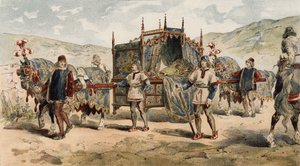 Litera de una castellana, época de los Duques de Borgoña, siglo XV de Armand Jean Heins