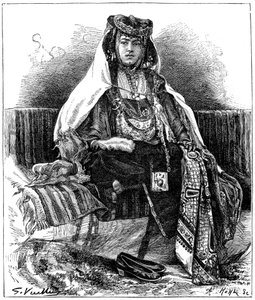 Bailarina Ouled Nail, Argelia, c1890