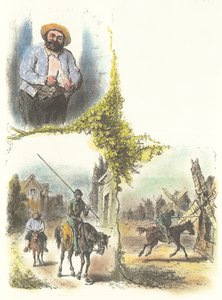 Ilustración realizada por Armand-Louis-Henri Telory para la adaptación infantil de Don Quijote de Armand Louis Henri Telory