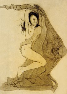 Ilustración de Las Flores del Mal, poemas de Charles Baudelaire, 1899