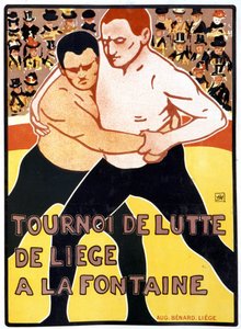 Torneo de Lieja en la fuente de Armand Rassenfosse