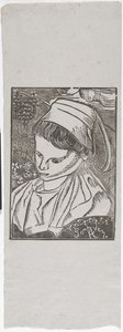 Bretonne de Pont-Aven (Mujer bretona de Pont-Aven) c.1896 (xilografía) de Armand Séguin