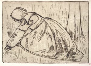 La Glaneuse (La espigadora) (aguafuerte) de Armand Séguin