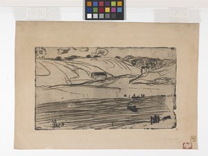 La Pèche (Pesca) (aguafuerte y ruleta) de Armand Séguin