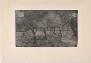 Les Pommiers (Los manzanos) 1893 (aguafuerte, aguatinta y punta seca)