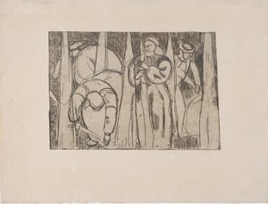 Les Rouisseuses (Las Recolectoras de Lino) 1893 (aguafuerte) de Armand Séguin