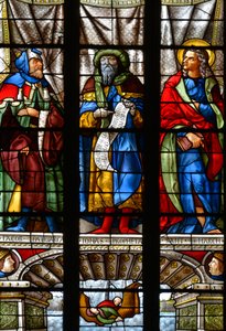Jacob, Jonás y San Marcos - Vidriera en la capilla de Santa Ana, Arnaud de Moles (1470-1520) completada en 1513 - Catedral Sainte Marie d