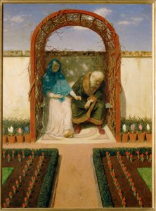 In der Gartenlaube - En la enramada ... (pintura sobre lienzo)