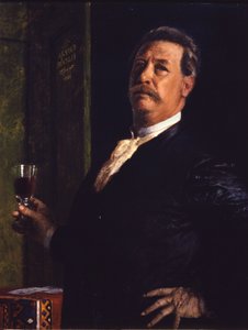 Autorretrato con una copa de vino de Arnold Böcklin