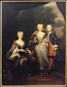 Retrato de María Luisa de Hesse-Kassel (1688-1765), Princesa de Orange, con sus hijos de Arnold Boonen