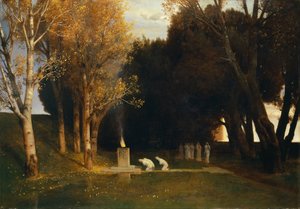 Bosque sagrado, 1882 de Arnold Böcklin
