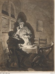 Comida en Emaús de Arnold Houbraken