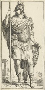 Minerva como personificación de la razón Reede (título sobre el objeto) Cuarenta y una piezas, varias estatuas de Sinne (título de la serie)
