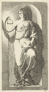 Personificación de la sabiduría Wysheyt (título sobre el objeto) Cuarenta y una piezas, varias estatuas de Sinne (título de la serie) de Arnold Houbraken