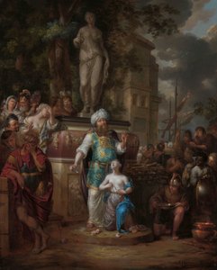 Sacrificio de Ifigenia de Arnold Houbraken