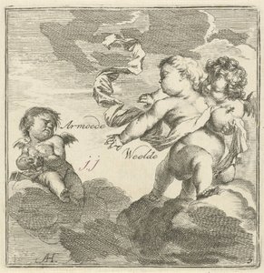 Imaginación de pobreza y riqueza. Pobreza Weelde (título sobre objeto) Cuarenta y una piezas, varias estatuas de Sinne (título de la serie) de Arnold Houbraken