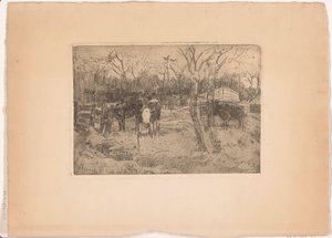 Pradera con árboles y vacas de Arnold Koning