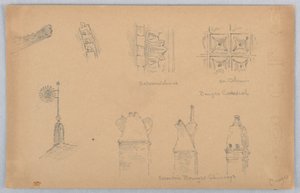 Detalles arquitectónicos en Bourges de Arnold William Brunner