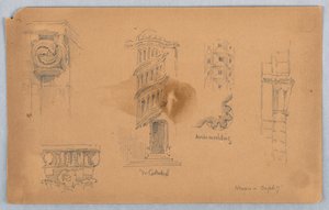 Detalles arquitectónicos en Nevers de Arnold William Brunner