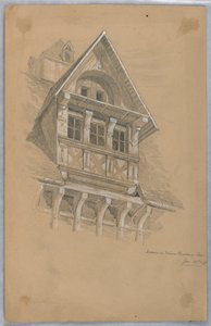 Dormitorio en Maison des Quatrans, Caen de Arnold William Brunner