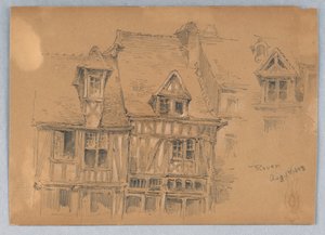 Casas en Rouen de Arnold William Brunner