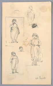 Bocetos de niños en Eyub de Arnold William Brunner