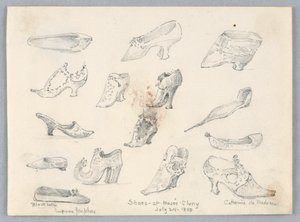 Bocetos de zapatos de Arnold William Brunner
