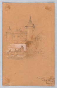 Dos bocetos de Morges, lago de Ginebra de Arnold William Brunner