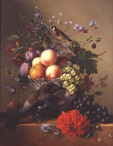 Bodegón con Frutas y Flores de Arnoldus Bloemers