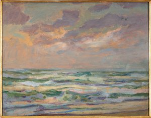 Marina, c.1910s (pintura al óleo) de Aroldo Bonzagni