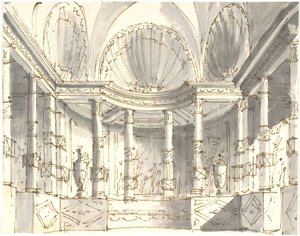 Interior con columnas de Aron Wallick