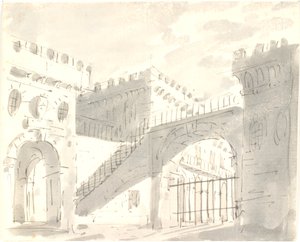 Patio del palacio con puertas
