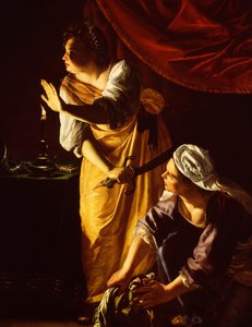 Judith y su criada con la cabeza de Holofernes de Artemisia Gentileschi