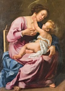 Madonna amamantando al niño Jesús de Artemisia Gentileschi