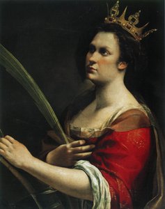 Autorretrato como Santa Catalina de Alejandría, c. 1618 de Artemisia Gentileschi