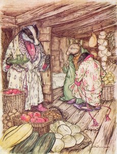 Ilustración de El viento en los sauces de Kenneth Grahame (litografía en color)