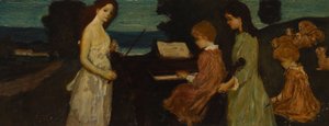 Música en los campos de Arthur Bowen Davies