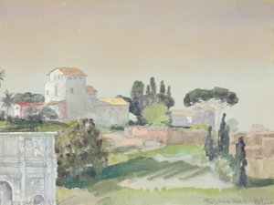 Colina Palatina desde el Coliseo, 1927 de Arthur Bowen Davies