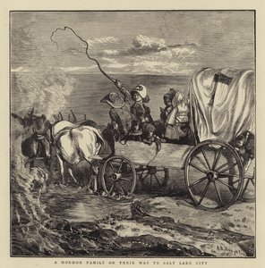 Una familia mormona en su camino a Salt Lake City de Arthur Boyd Houghton