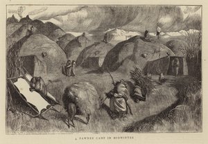 Un campamento Pawnee en pleno invierno de Arthur Boyd Houghton