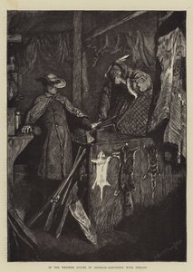 En los Estados del Oeste de América, trueque con Indios de Arthur Boyd Houghton
